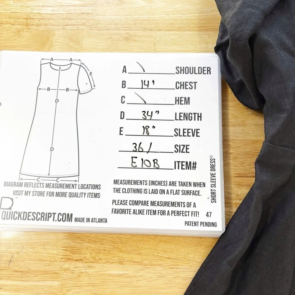 Sezane Editions Armida Dress Size 36/4 Black Linen Puff Sleeve Tie Back Mini - Picture 2 of 15